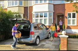 Volkswagen Sharan, with family