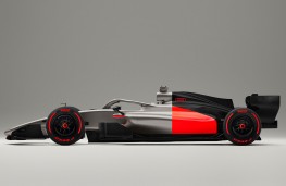 Audi R26 F1 car, 2025, side
