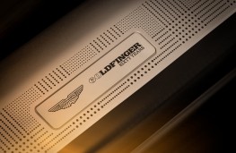 Aston Martin DB 12 Goldfinger Edition, 2024, commemorative kick plate plaque