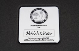 Mercedes SL 63 AMG, engine, plaque