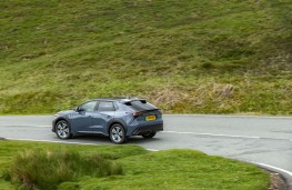 Subaru Solterra Touring, 2025, rear, action