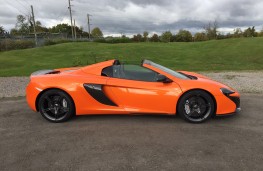 McLaren 650S Spider, side, roof down