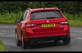 Skoda Superb Estate 4x4, 2016, rear, action
