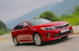 Kia Optima Sportswagon, front, action