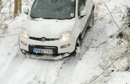 Fiat Panda 4x4, snow, front, upright