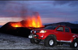 Toyota Hilux at Eyjafallajökull