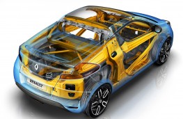 Renault Wind, cutaway showing body reinforcement