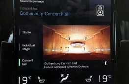 Volvo XC90, grey, sound system display