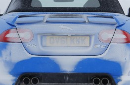 Jaguar XKR-S convertible, ice covered rear