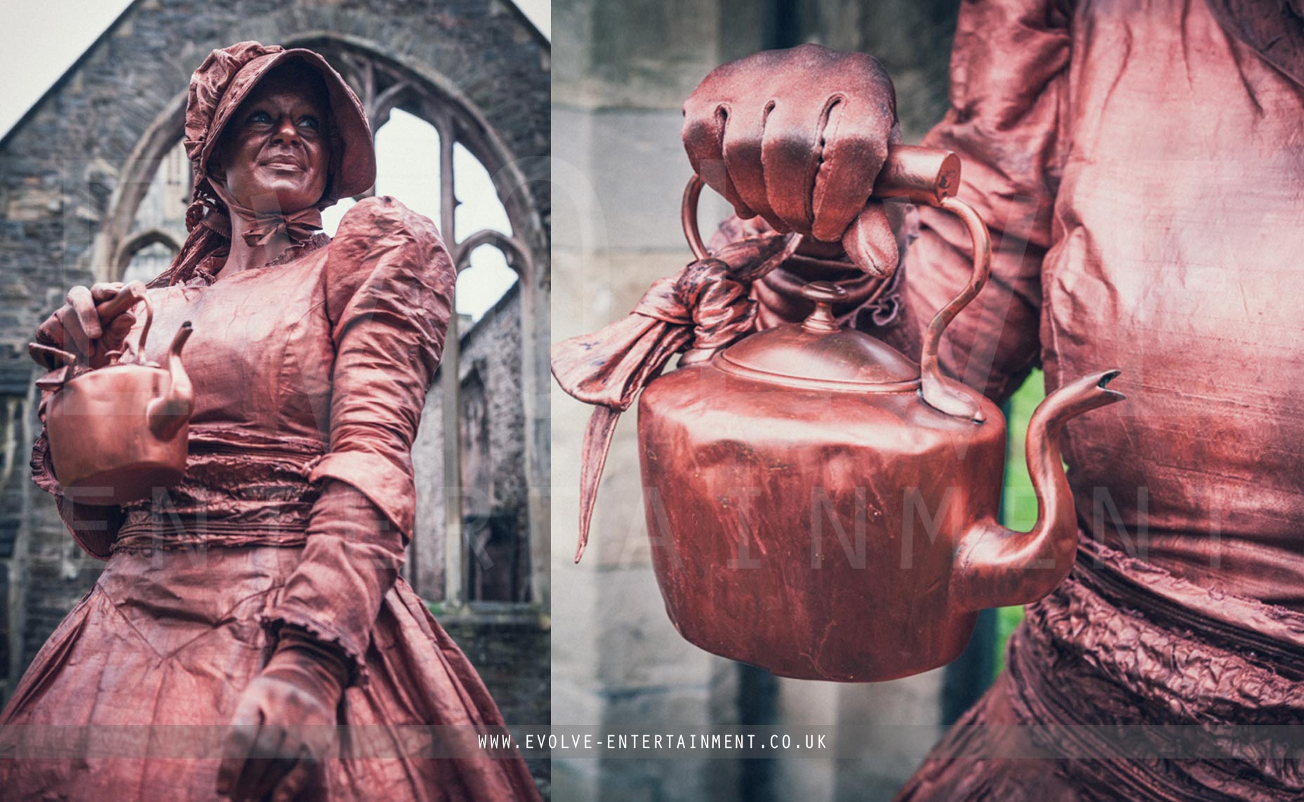 Copper Human Statue Event Entertainment