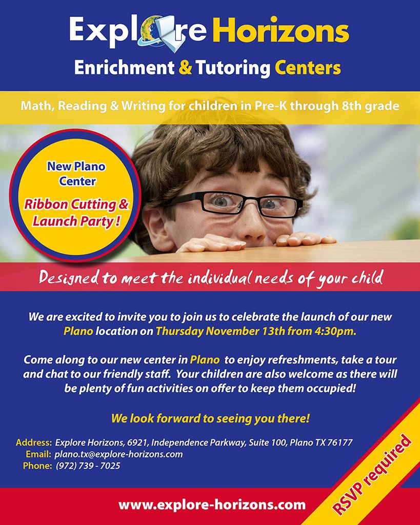 plano ribbon cutting invitation