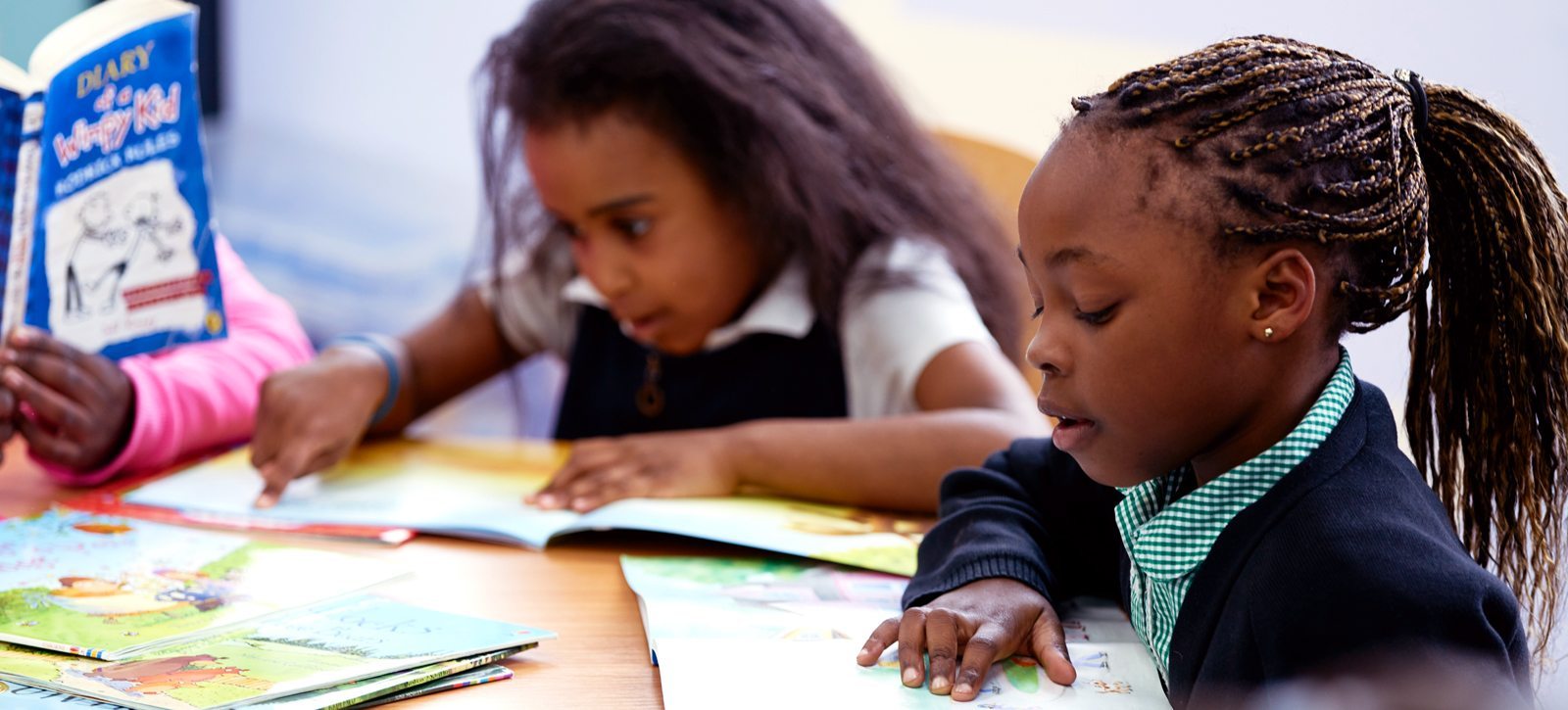 Children writing