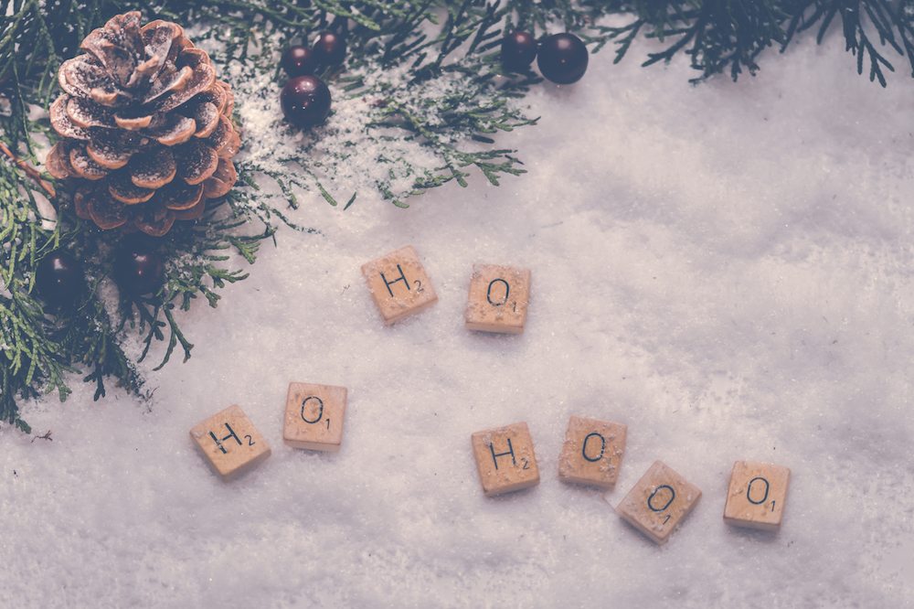 Christmas scrabble peices