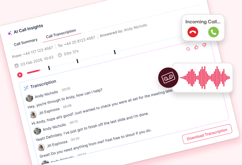 AI Call Transcription and AI Call Summary Features Now Available