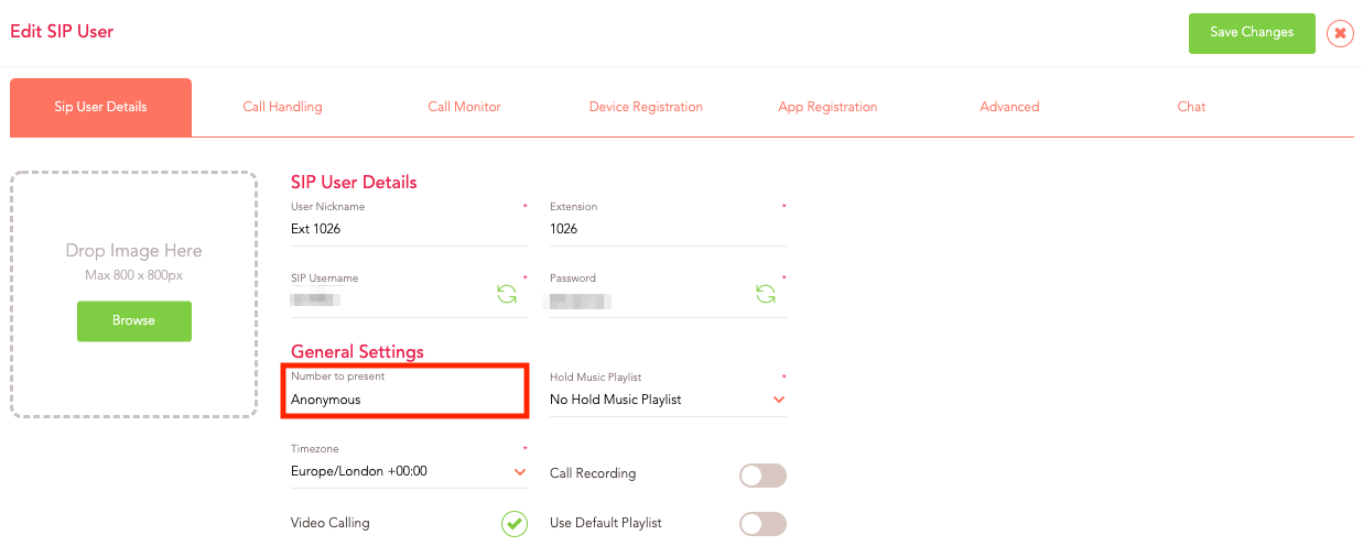 Caller ID - Dashboard