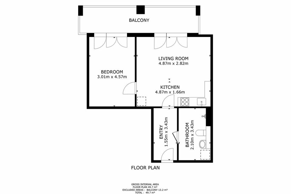Floor plan of the property in Berlin Kreuzberg