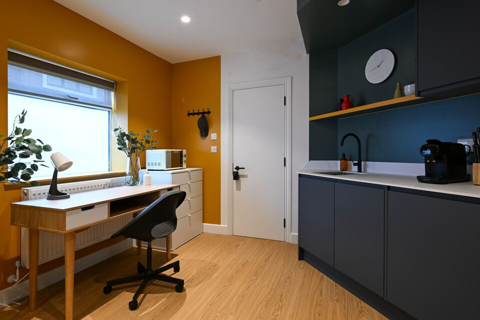 Serviced apartment, kitchen with contemporary design in London City of London