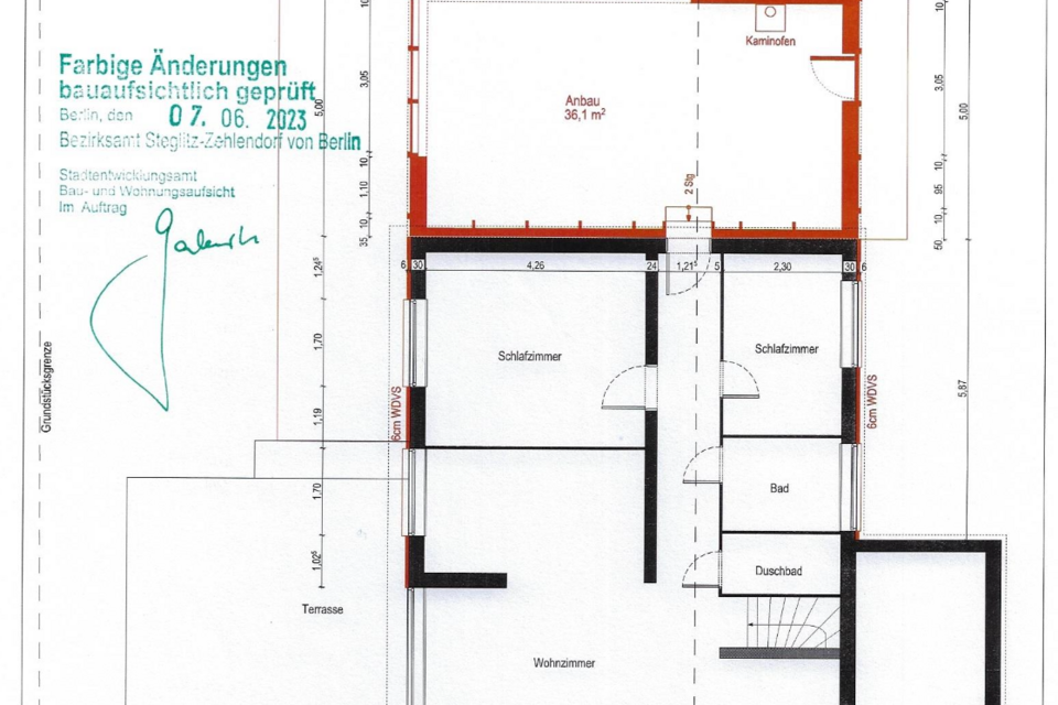 Floor plan of the property in Berlin Zehlendorf