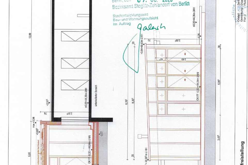 Floor plan of the property in Berlin Zehlendorf