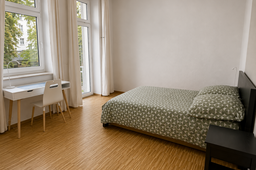 Furnished apartment, bedroom with balcony access in Berlin Prenzlauer Berg
