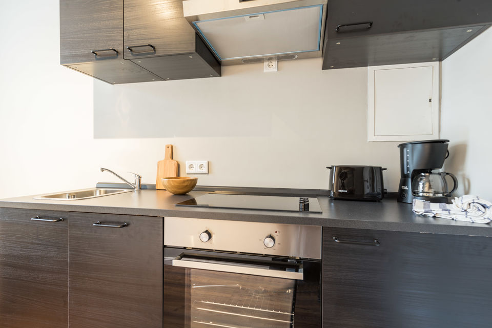 Furnished apartment, kitchen with built-in appliances in Berlin Prenzlauer Berg