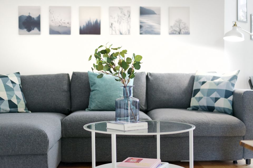 Furnished apartment, living room with corner sofa in Berlin Prenzlauer Berg