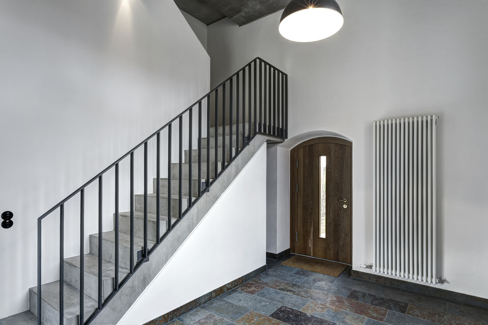 Furnished house, staircase with metal railing in Berlin Rummelsburg