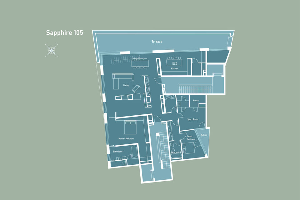Floor plan of the property in Berlin Mitte