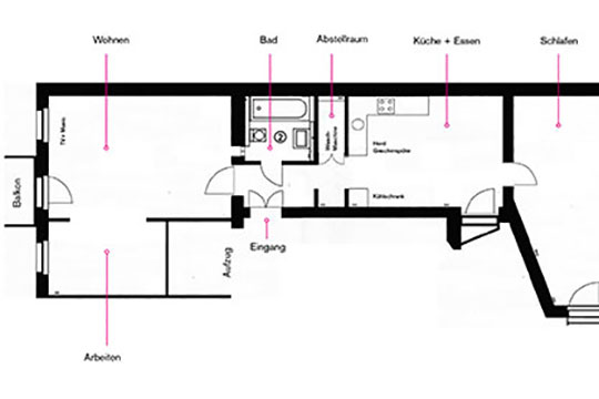 Furnished apartment in Berlin, Mitte - #1930-ground plan