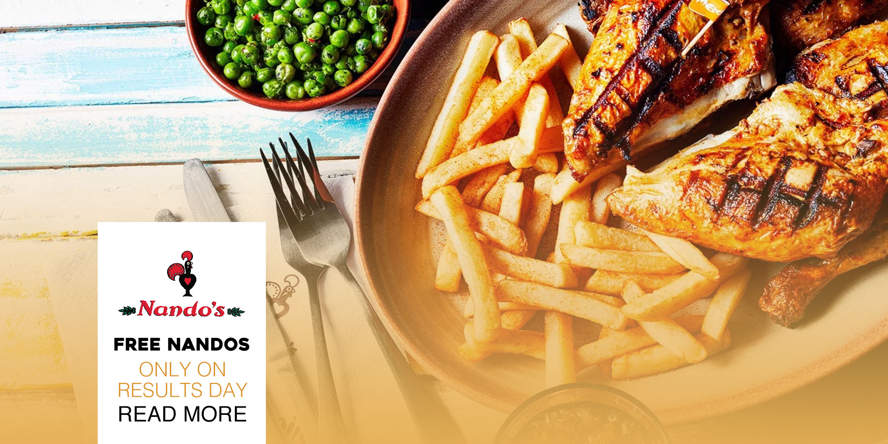Nando’s is giving out FREE food to A-Level students going to a University in London