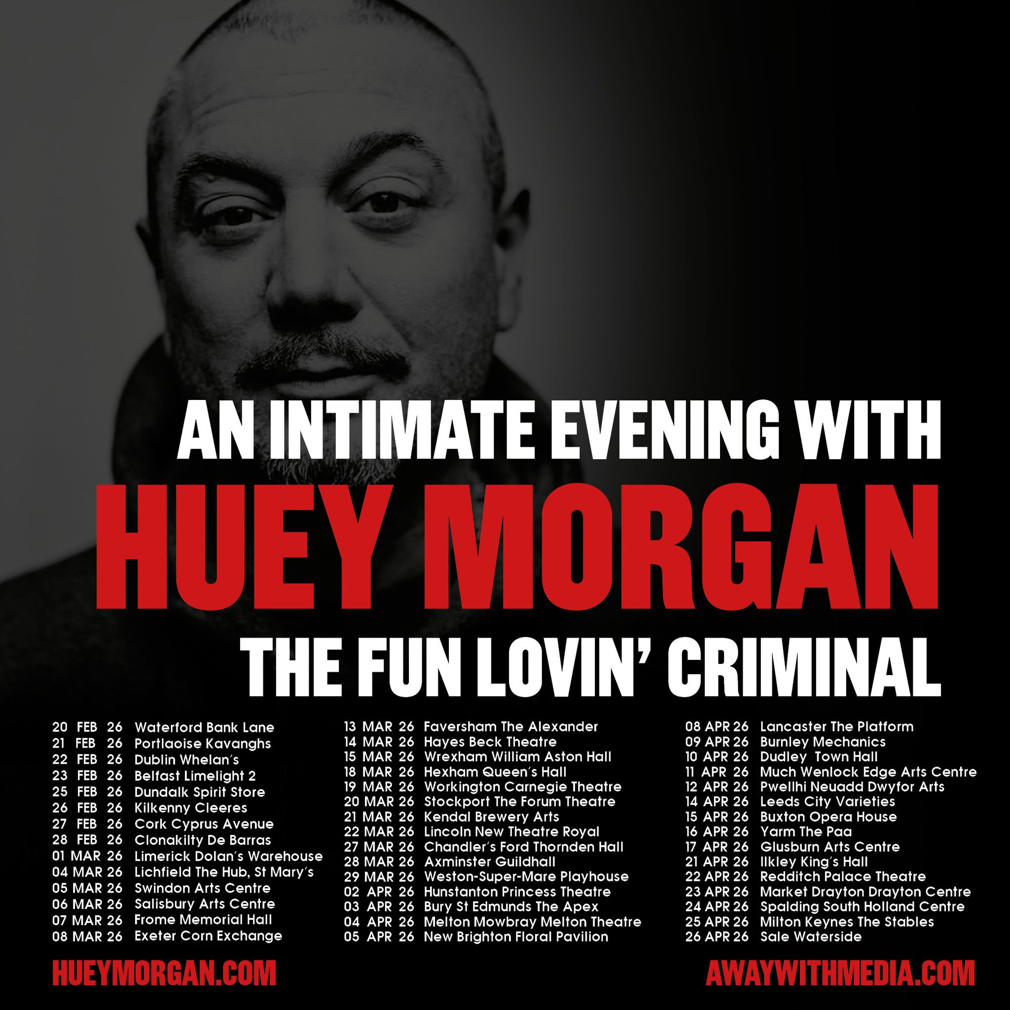 An Intimate Evening with Huey Morgan – The Fun Lovin’ Criminal