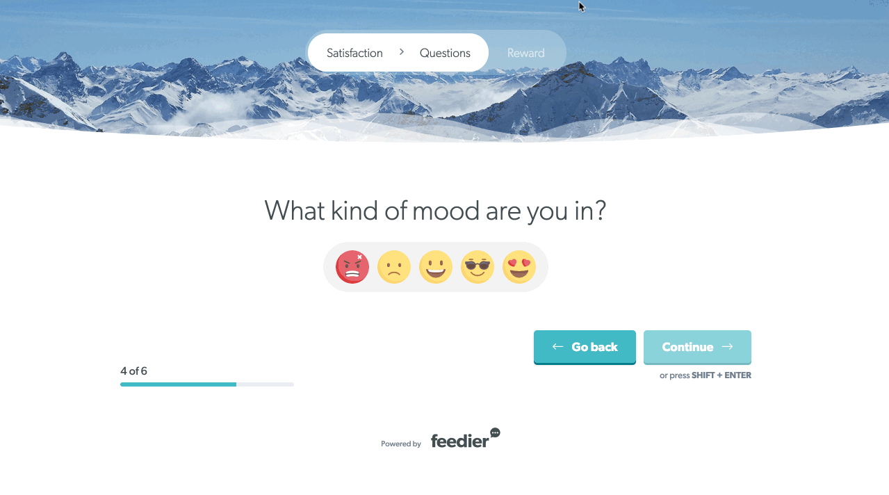 Attractive Questionnaire with Feedier