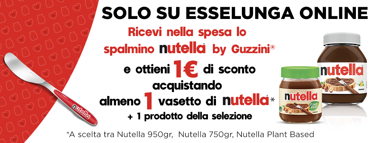 Ferrero ed Esselunga regalano lo spalmino caratterizzato Nutella