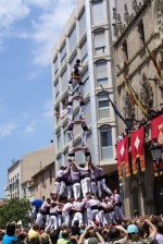 El 2 de 9 amb folre i manilles dels Minyons a Terrassa.