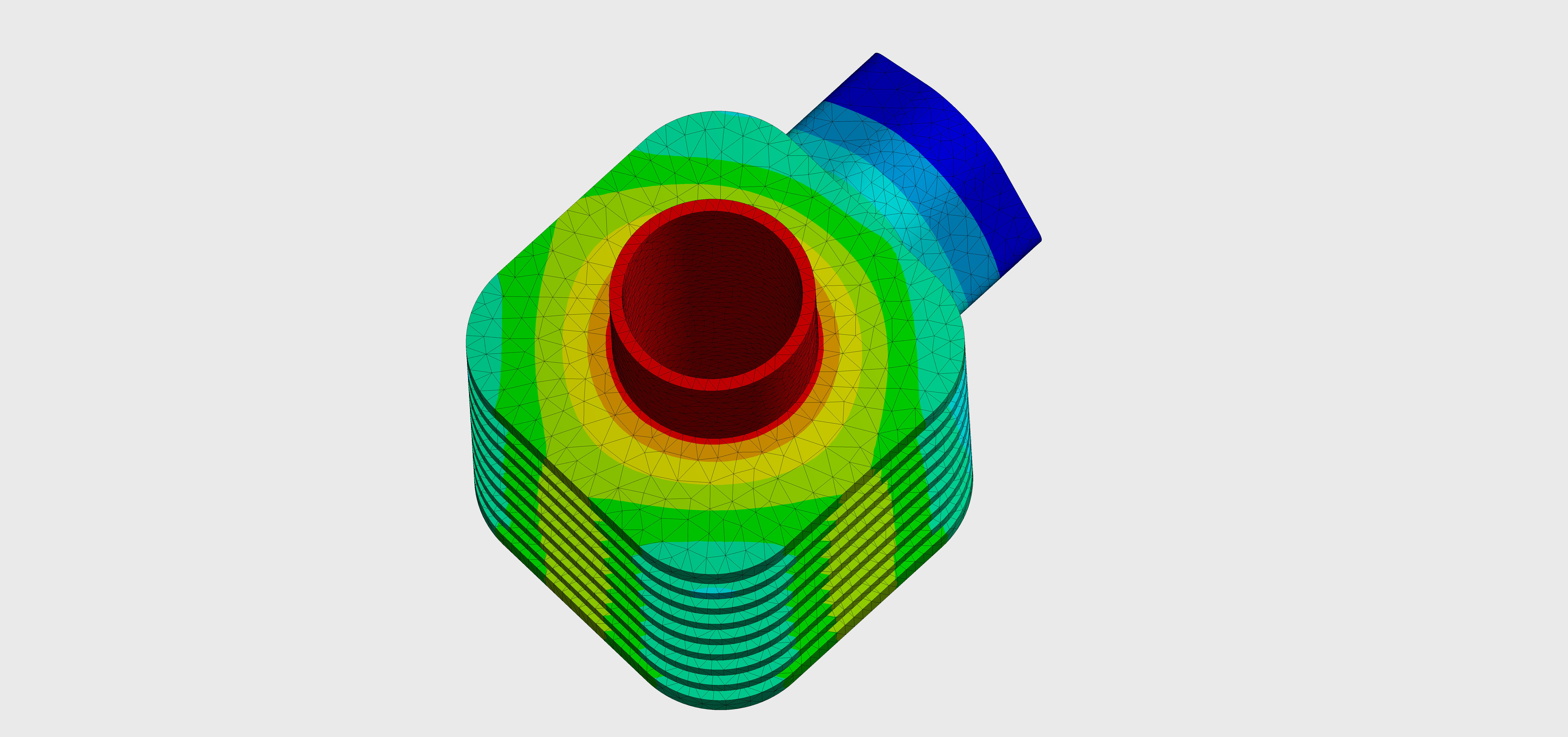 Thermal Structural Analysis of a Cylinder Head FEA Simulation Library