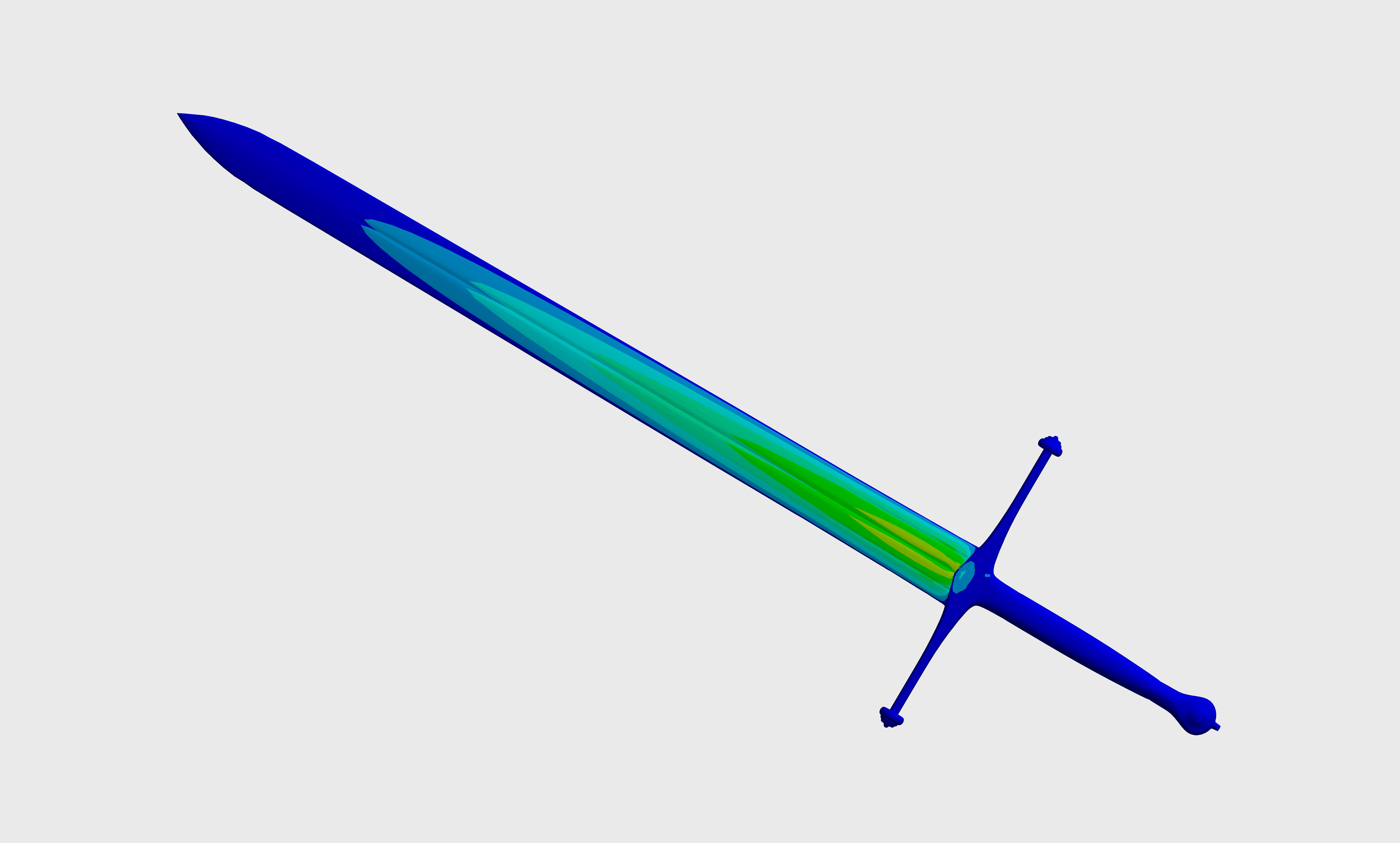 Game of thrones - Ned Stark Sword Simulation | FEA Simulation Library |  FetchCFD