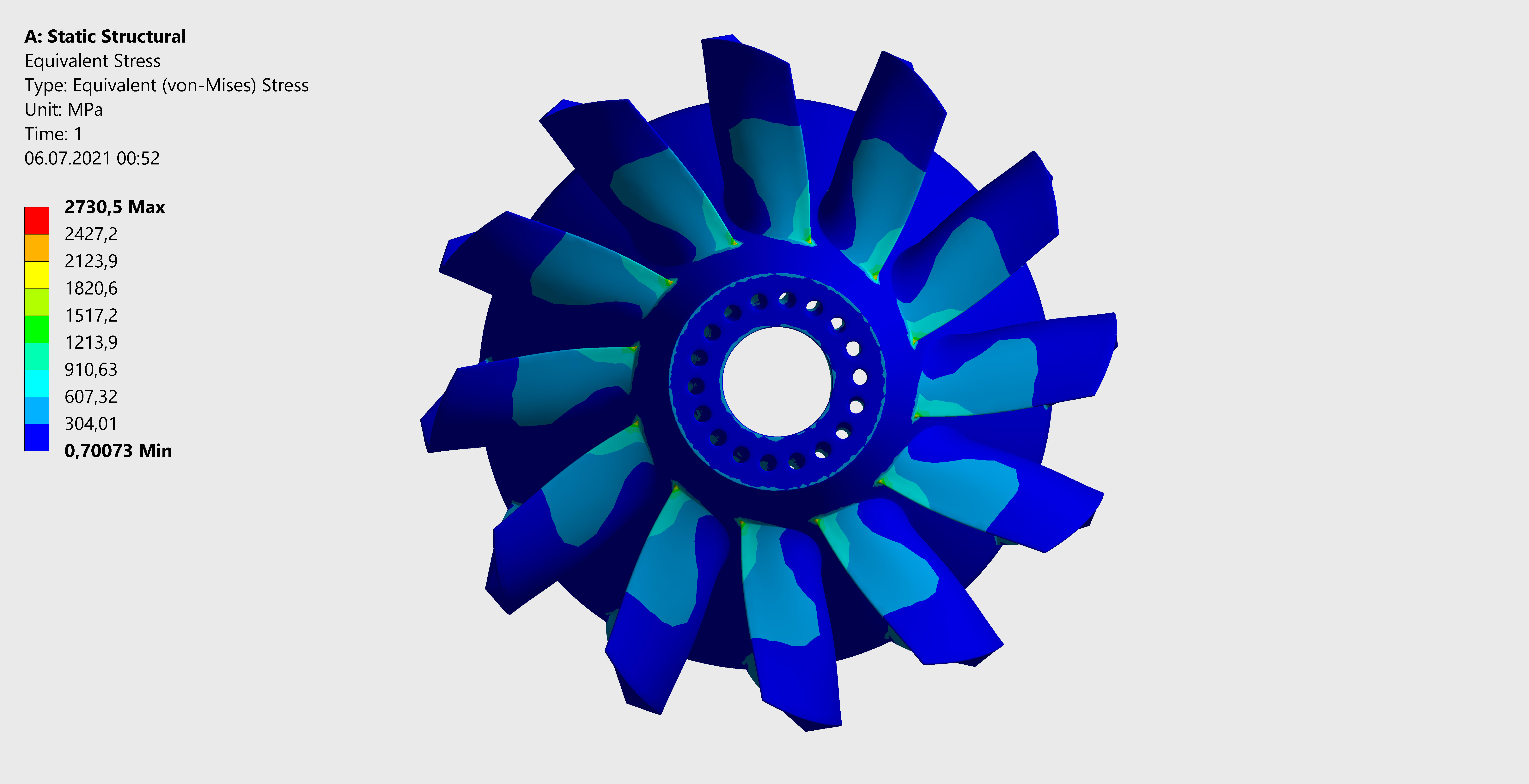 Finite Element Analysis Mixed Flow Impeller FEA Simulations FetchCFD