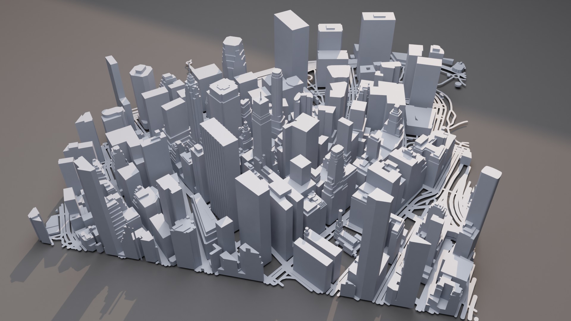 New York City Skyline 3D Model in 3D - Free 3D Model - .glb .gltf ...