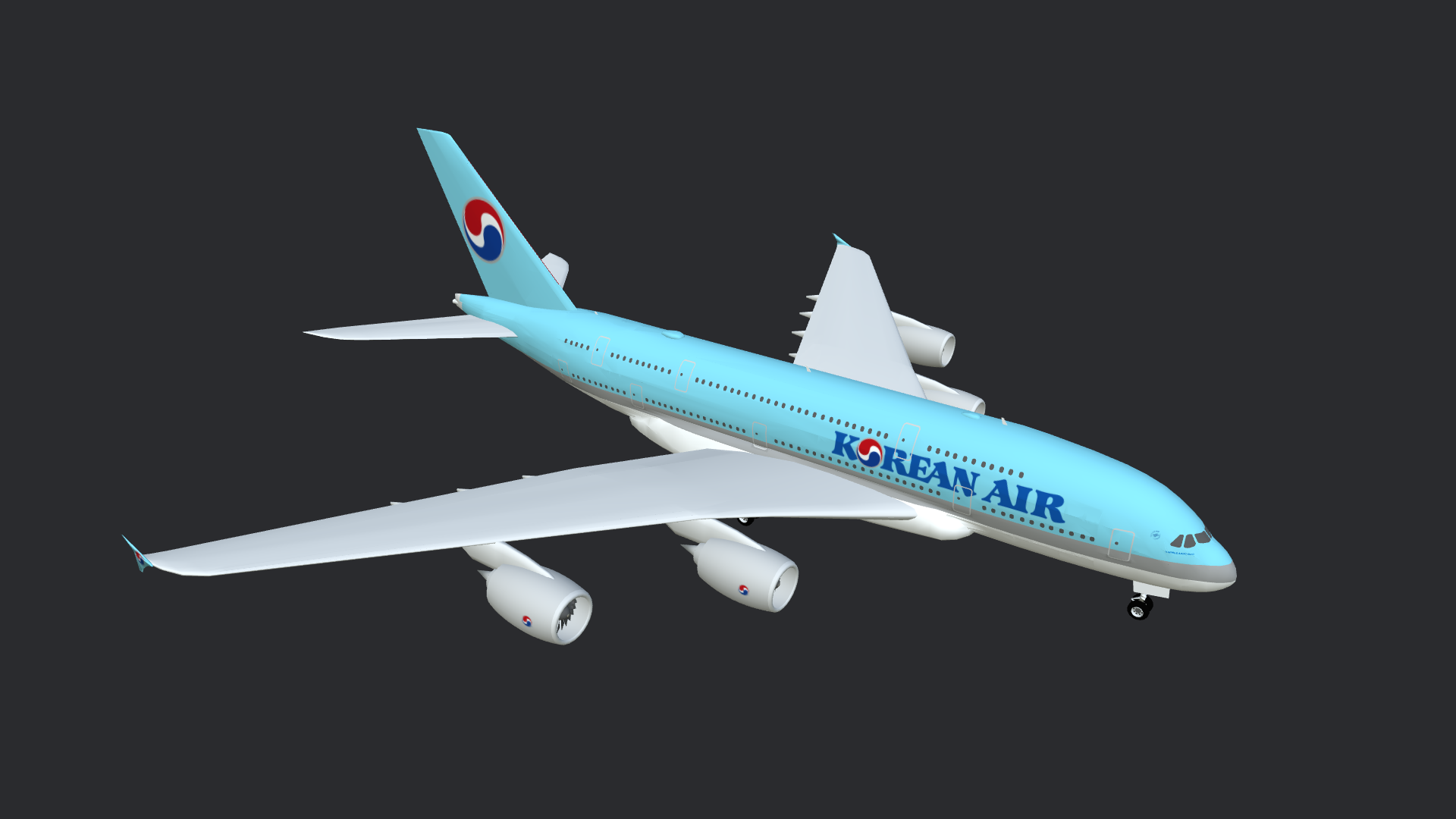 Airbus A380 3D Model In Virtual Reality