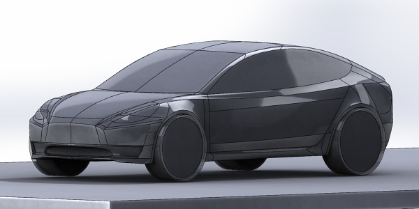 Tesla Model 3 CFD Ready and Water-tight Mesh 3D model - Downloads: 0, Views: 9, Likes: 0
