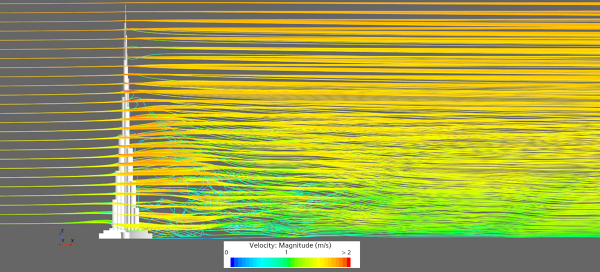 Burj Khalifa_streamlines.png - High-quality image for the Air flow past Burj Khalifa project