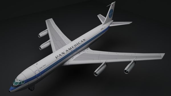 Boeing-707-Pan-American-3D-Model-FetchCFD-Image-Iso-View.jpg - High-quality image for the Boeing 707 Airplane 3D Model project