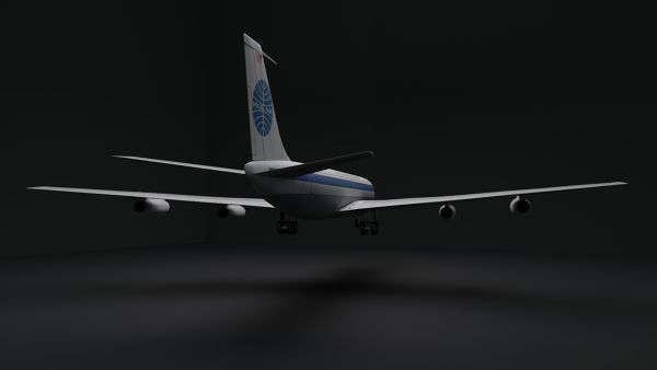 Boeing-707-Pan-American-3D-Model-FetchCFD-Image-Rear-View.jpg - High-quality image for the Boeing 707 Airplane 3D Model project