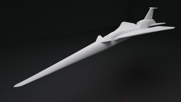 NASA-X-59-supersonic-aircraft-3D-Model-FetchCFD-Image-Iso-View-2.jpg - High-quality image for the X-59 QueSST Supersonic Aircraft 3D Model project
