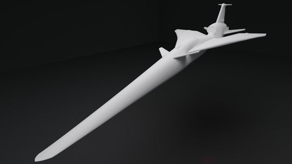 NASA-X-59-supersonic-aircraft-3D-Model-FetchCFD-Image-Front-View.jpg - High-quality image for the X-59 QueSST Supersonic Aircraft 3D Model project