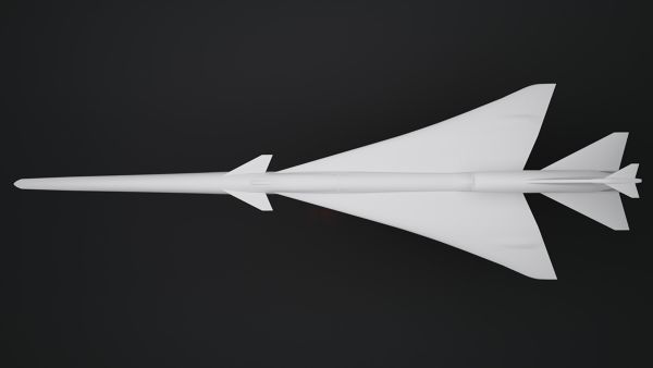 NASA-X-59-supersonic-aircraft-3D-Model-FetchCFD-Image-Top-View.jpg - High-quality image for the X-59 QueSST Supersonic Aircraft 3D Model project