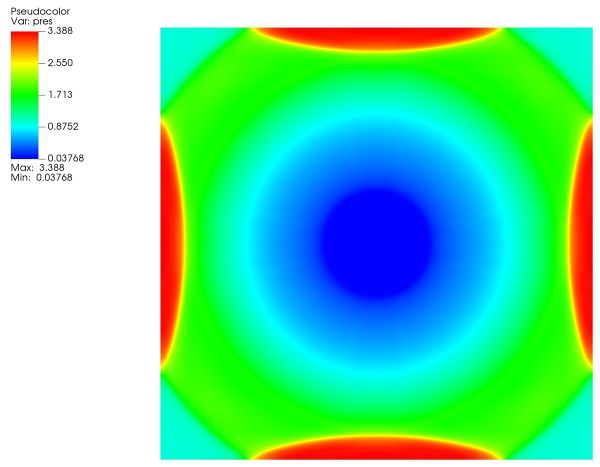Two-Fluid-IGR-Bubble-Expansion-CFD-Simulation-FetchCFD-Pressure-Contour-t-500ms.JPG - High-quality image for the Two-Fluid Bubble Expansion CFD Simulation project