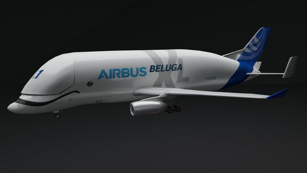 Airbus-Beluga-3D-Model-FetchCFD-Image-Side-View.jpg - High-quality image for the Airbus Beluga 3D Model project