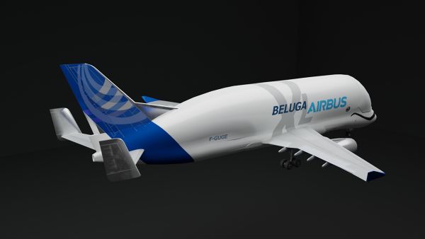 Airbus-Beluga-3D-Model-FetchCFD-Image-Rear-View.jpg - High-quality image for the Airbus Beluga 3D Model project