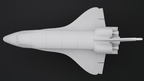 Space-Shuttle-Endeavour-3D-Model-FetchCFD-Image-Top-View.jpg - High-quality image for the Space Shuttle Endeavour 3D Model project